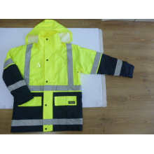 Hi Visibility Polyester Oxford 6 in 1 Jacket with Reflective Tape